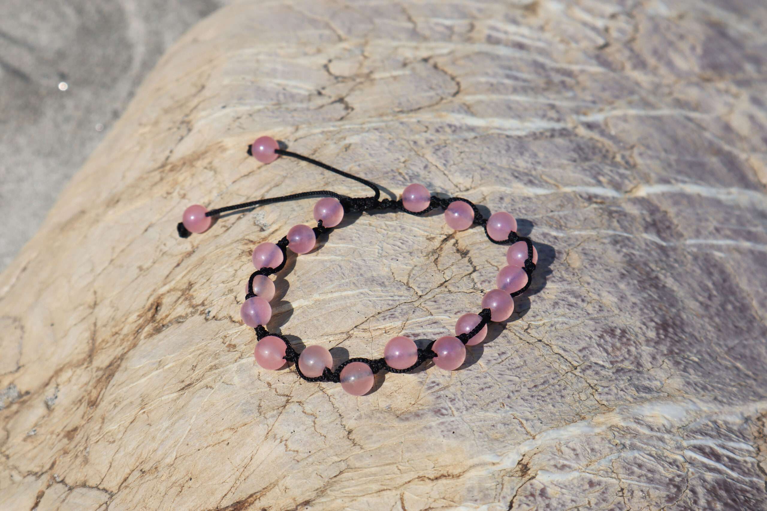 pink rose quartz bracelet